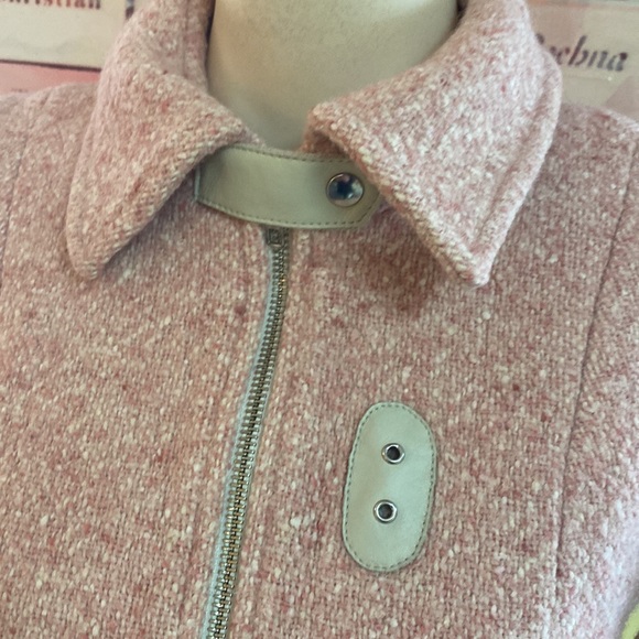 Mackage Pink Tweed Leather Jacket - Picture 3 of 13